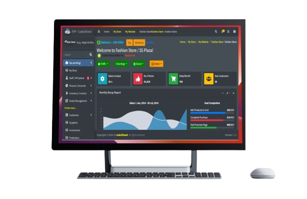 ERP Dashboard Transparent PNG